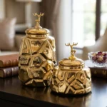 Luxury Gold Decorative Jar Set