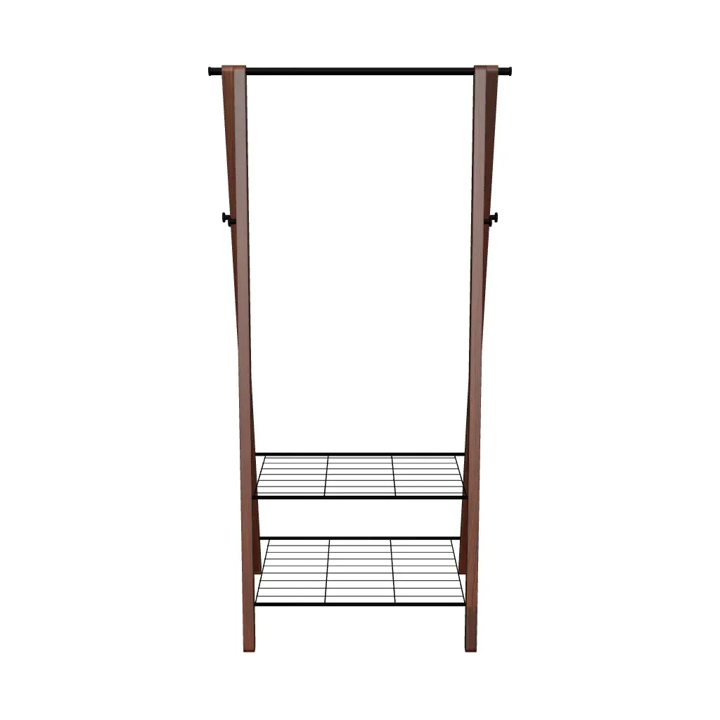 Nordic Wooden Garment Rack with Storage Shelves | Modern Freestanding Clothes Organizer Modern freestanding clothes organizer rack