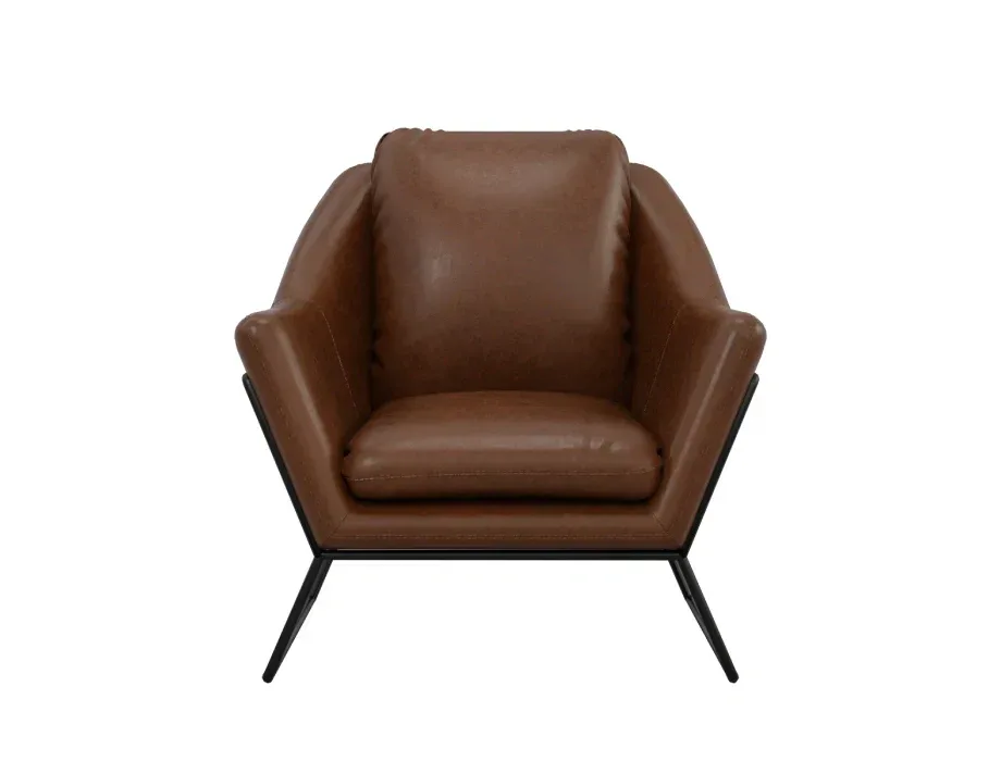 Premium fabric and leather lounge chair with contemporary design