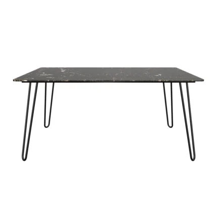 Modern marble top coffee table with metal legs