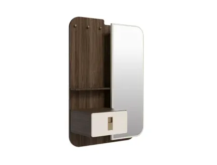 Bela wall mounted dressing table with full-length mirror