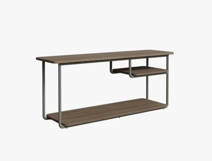 Entertainment center with media storage and display shelves