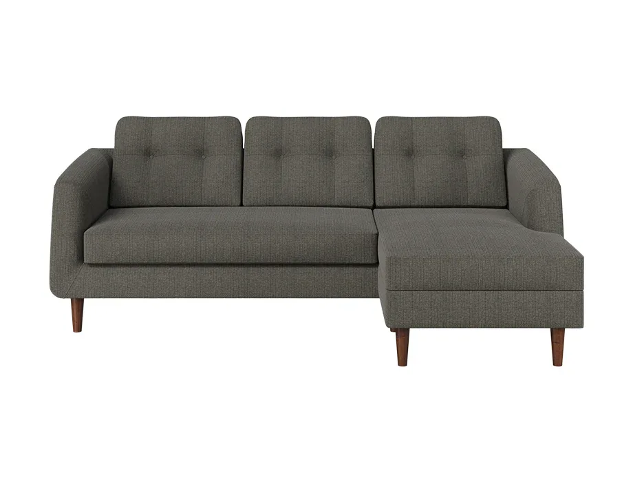 Camden L-Shape Fabric Sofa Cum Bed | Convertible Sleeper Sectional with Chaise Modern Pull-Out Sleeper Sofa for Living Room