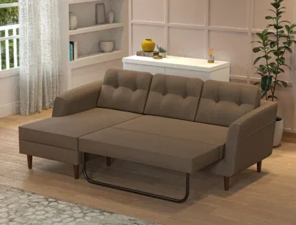 Camden L Shape Fabric Sofa Cum Bed