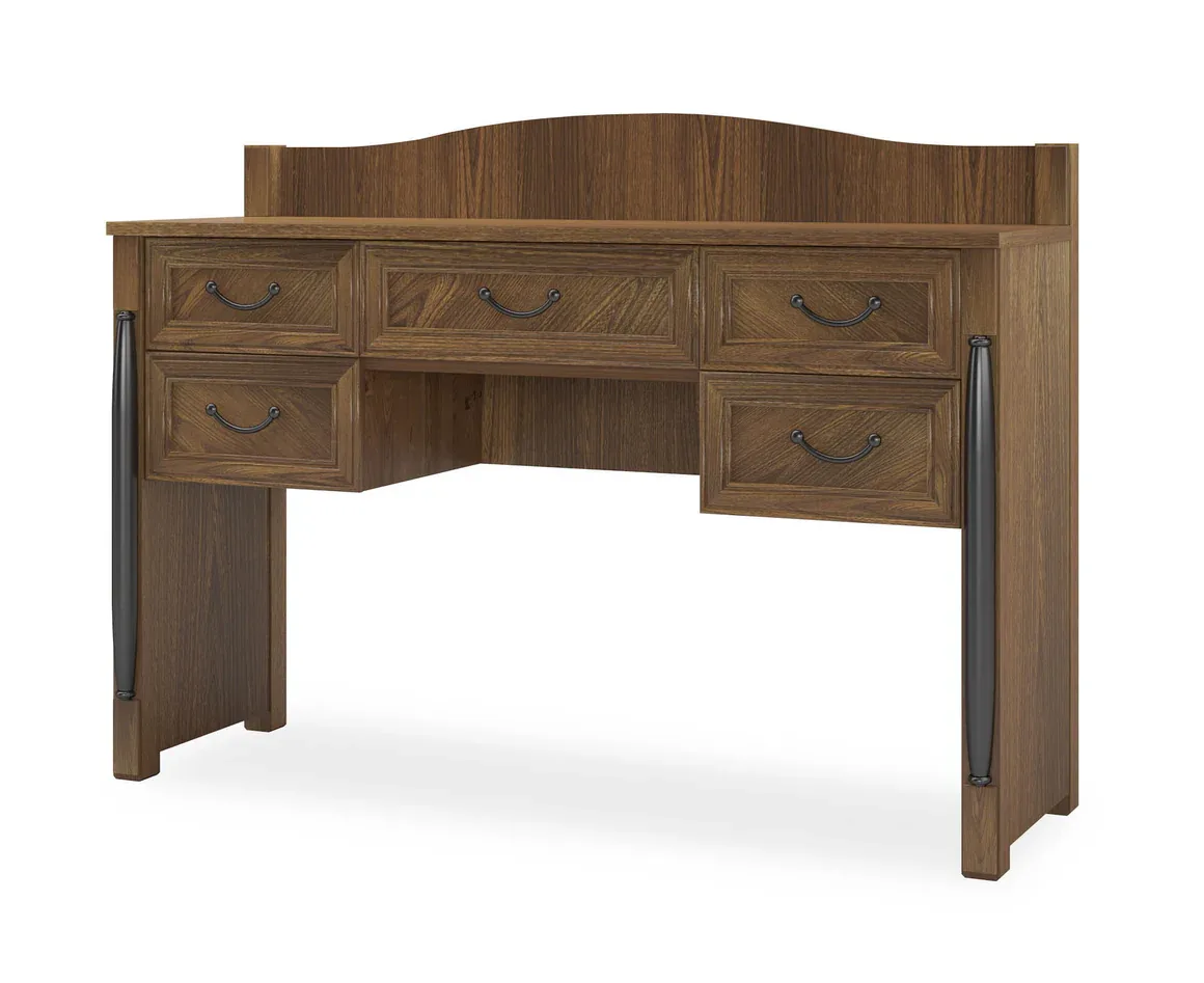 Charm Solid Wood Dressing Table with Mirror & 5 Drawers Charm solid wood dressing table with large framed mirror