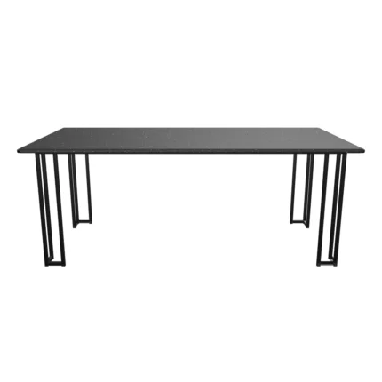 Modern black coffee table with metal frame