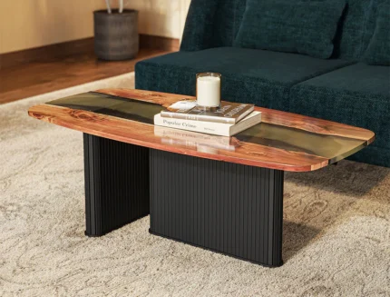 Premium epoxy resin river center table