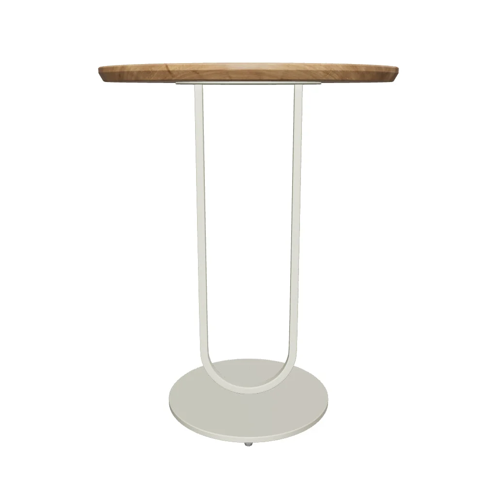 Como Round Side Table | Modern Wooden Accent Table with Metal Base