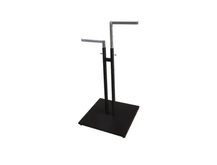 Adjustable metal display stand for retail stores