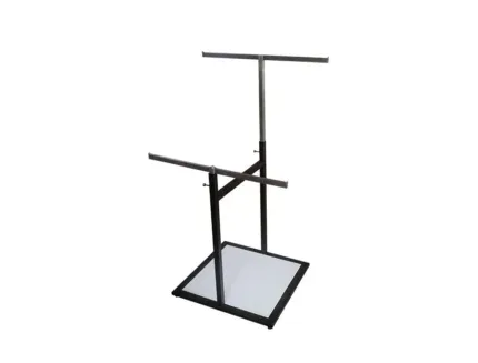 Adjustable double arm metal display stand