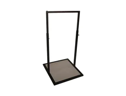Adjustable single rail garment display rack
