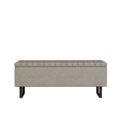 Modern upholstered storage bedroom bench with hidden storage