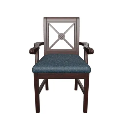 Elegant solid wood dining arm chair with upholstered seat for lasting comfort. Perfect for modern dining spaces. Shop now!