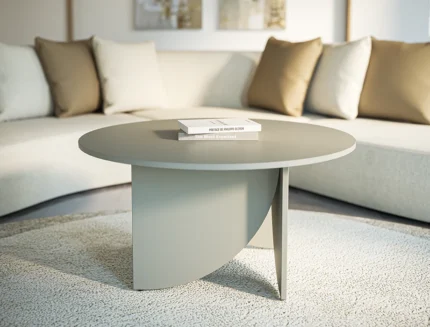 Contemporary round coffee table for living room