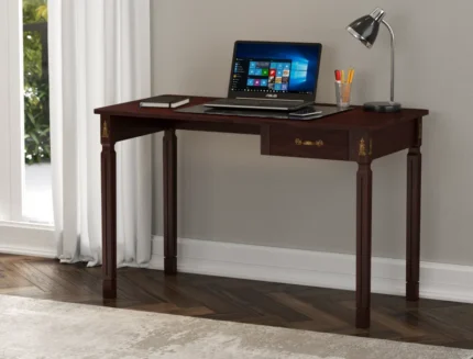 Wooden computer desk with classic design