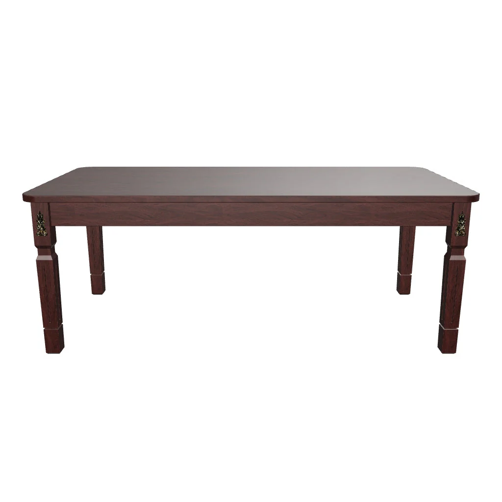 Classic Wooden Coffee Table – Traditional Living Room Center Table in Walnut Finish Walnut finish living room center table