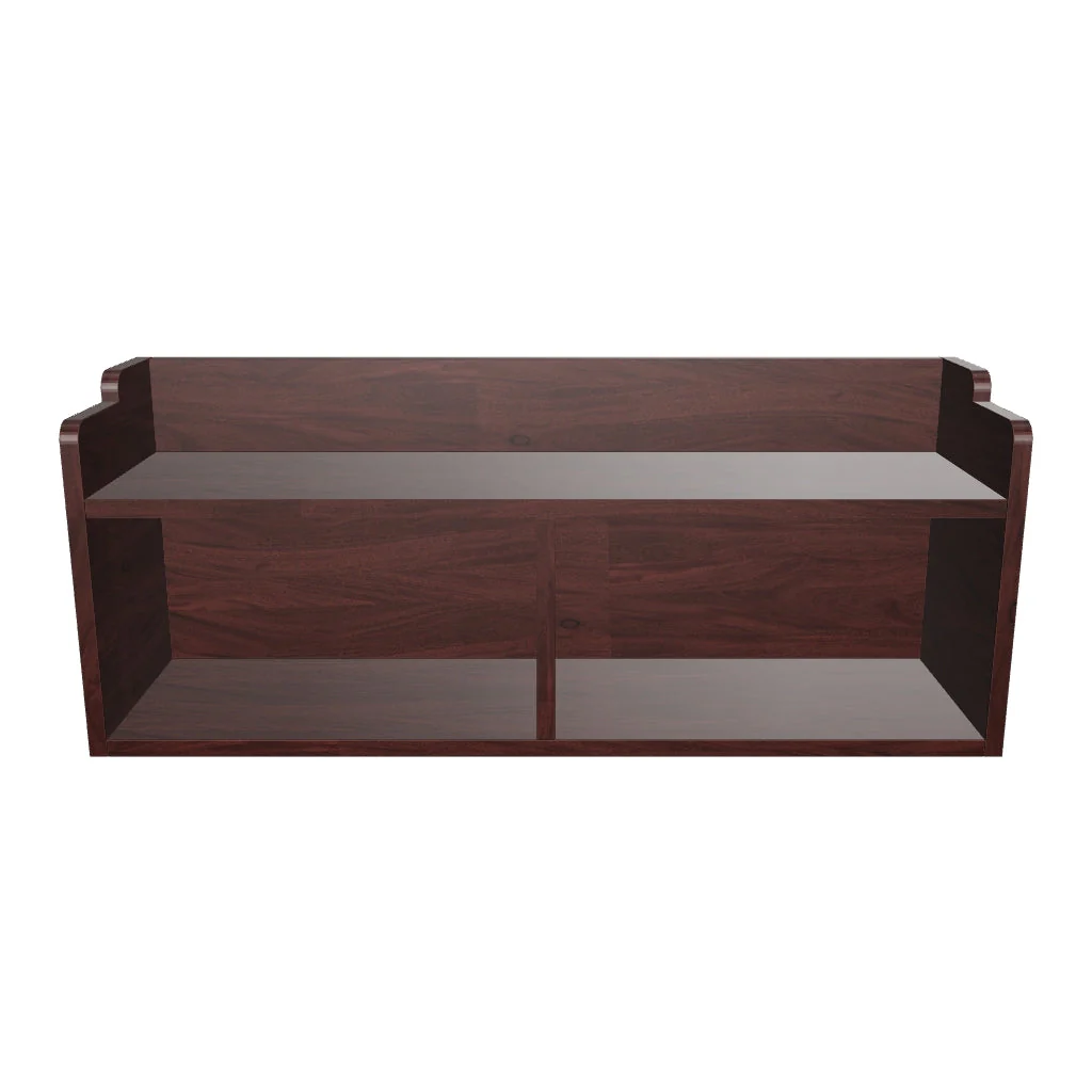 Sienna Solid Wood Headboard Storage Shelf – Walnut Finish Solid wood headboard storage shelf in walnut finish