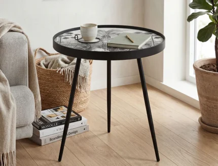 Modern tray-top accent table for living room