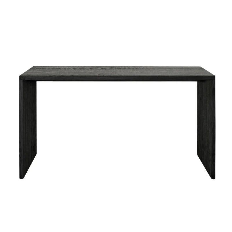 Modern Minimalist Black Wooden Coffee Table for Living Room Modern black wooden coffee table in a contemporary living room