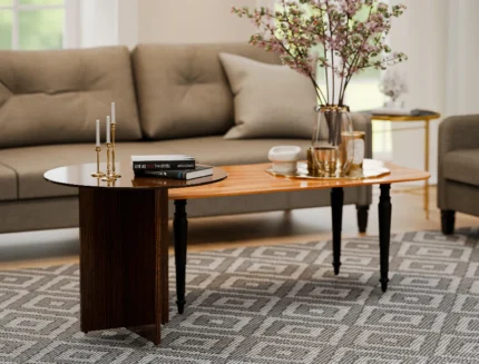 Luxury wooden coffee table for modern living room
