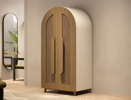 Scandinavian Style Arched Wooden Closet