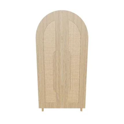 Nova Arched Wooden Wardrobe with Cane Doors