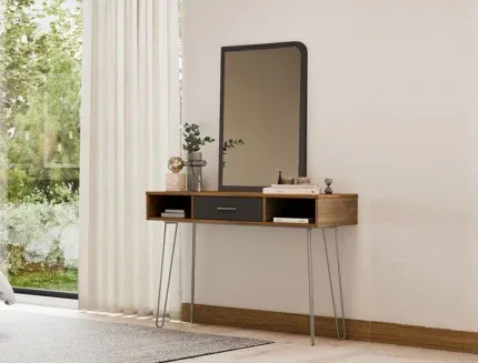 Modern wooden makeup vanity for bedroom