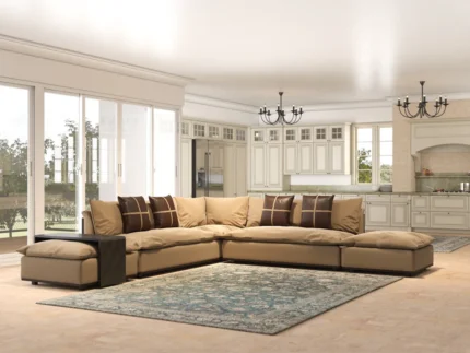 Luxury L-shaped sectional sofa for modern home interiors