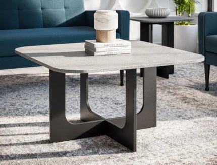 Modern stone top coffee table