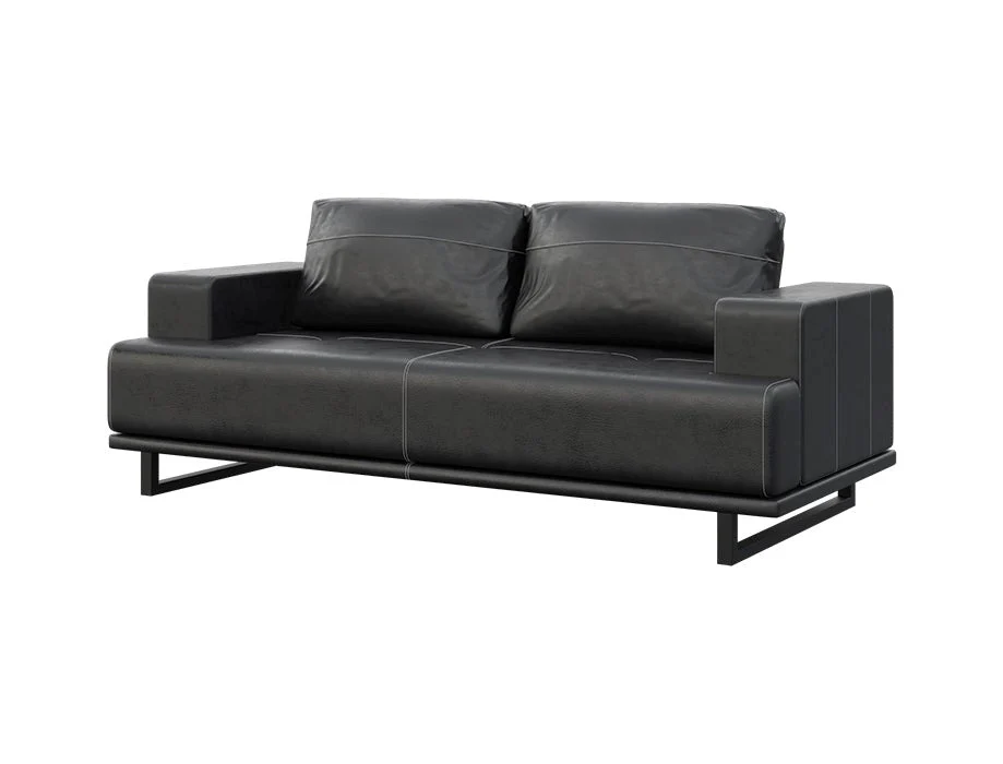 Astor Modern Leather Sofa Collection – Luxury 1, 2 & 3 Seater Living Room Set Astor modern black leather 3 seater sofa