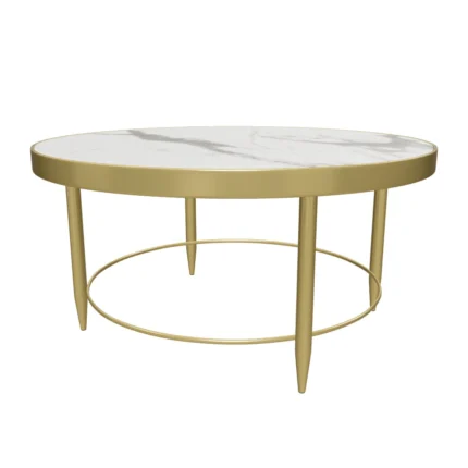 White marble coffee table for living room