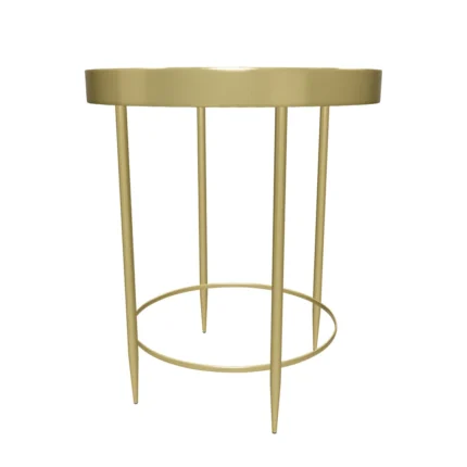 Luxury round marble accent table for living room