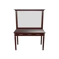 Sienna solid wood dressing table with large rectangular mirror