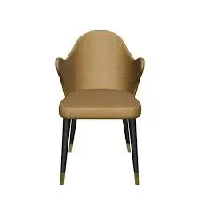 Modern round 4-seater dining table set with upholstered accent chairs