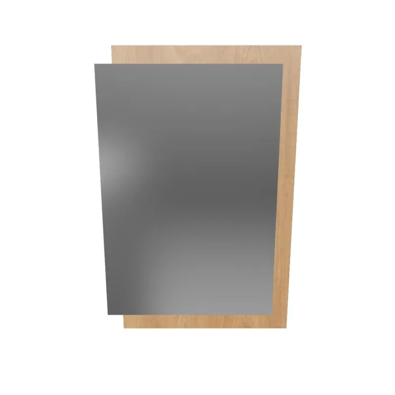 Quest wooden rectangular wall mirror