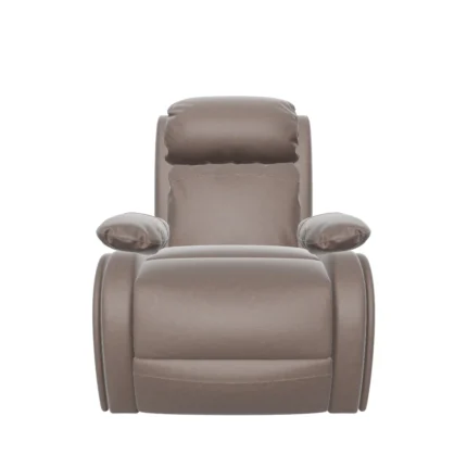 Modern reclining armchair with padded armrests