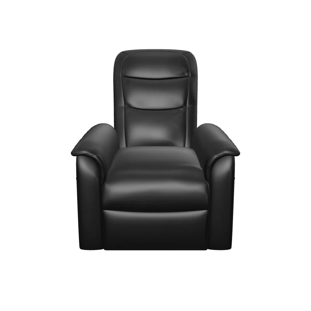 Executive Black Power Recliner Chair – Premium Leather Comfort Seat Black leather power recliner chair for modern living room