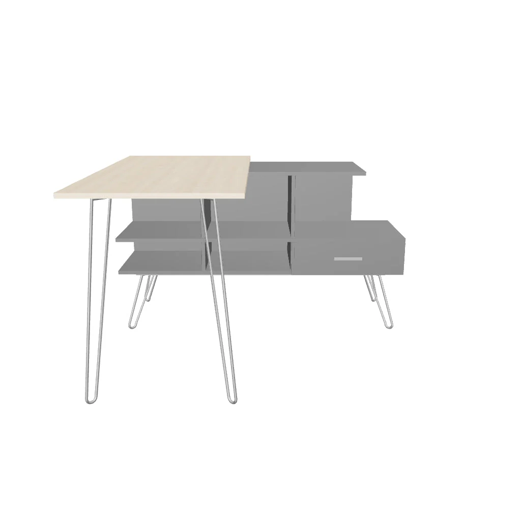Modern L-Shaped Computer Desk with Storage Shelves & Drawer – Wooden Corner Study Table Modern L-shaped computer desk with storage shelves
