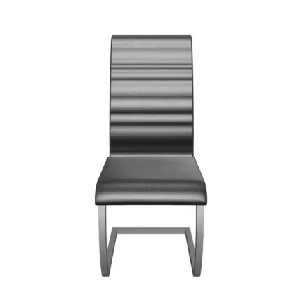 Modern Cantilever Faux Leather Dining Chair | Contemporary Upholstered Dining Chair